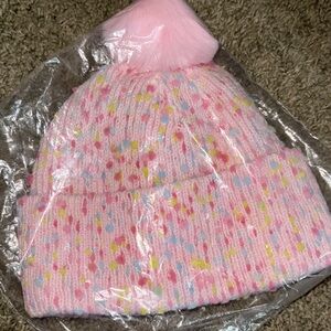 Brand New Pink Confetti Beanie